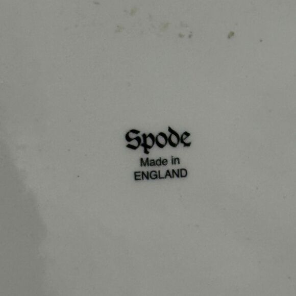 Spode Black and White Salad Plate Georgian Series Woodman Transferware 7.5 Dia - Picture 4 of 5